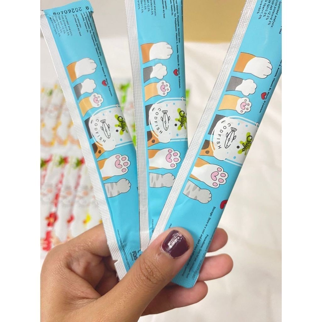 CHIYO Pet Strip Snack Kucing Penggemuk/ Snack Makanan Kucing Basah/ Makanan Wet Cat Food - Gambar 5