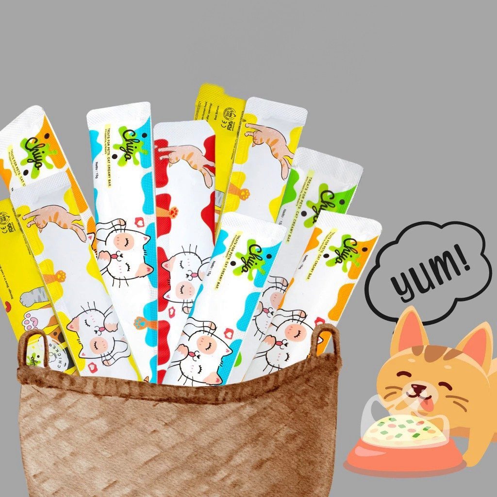 Snack Kucing Chiyo isi 50pcs /Strip Kucing Kecil / Cemilan Kucing/ Snak Penggemukan Makanan